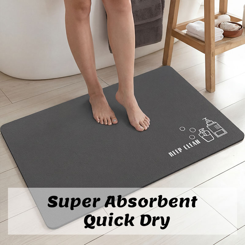 珪藻土バスマット浴室吸収性滑り止めフロアマットフットカーペッ - Bamboo Bath Mat のレビューと価格