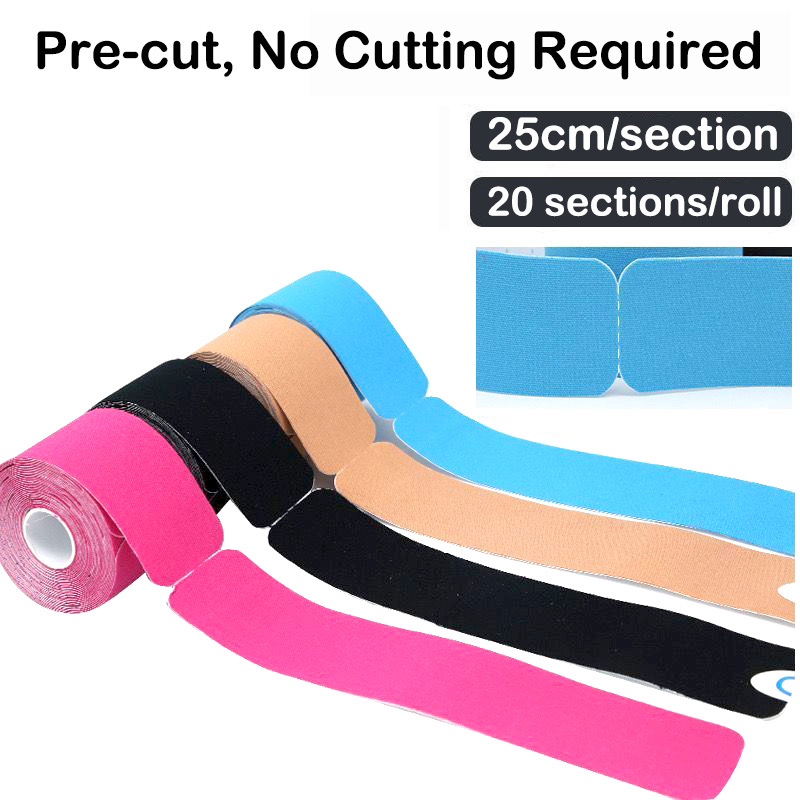 5cm×5mプレカットキネシオロジーテープ弾性エクササイズ筋 - Sports Taping Precut のレビューと価格