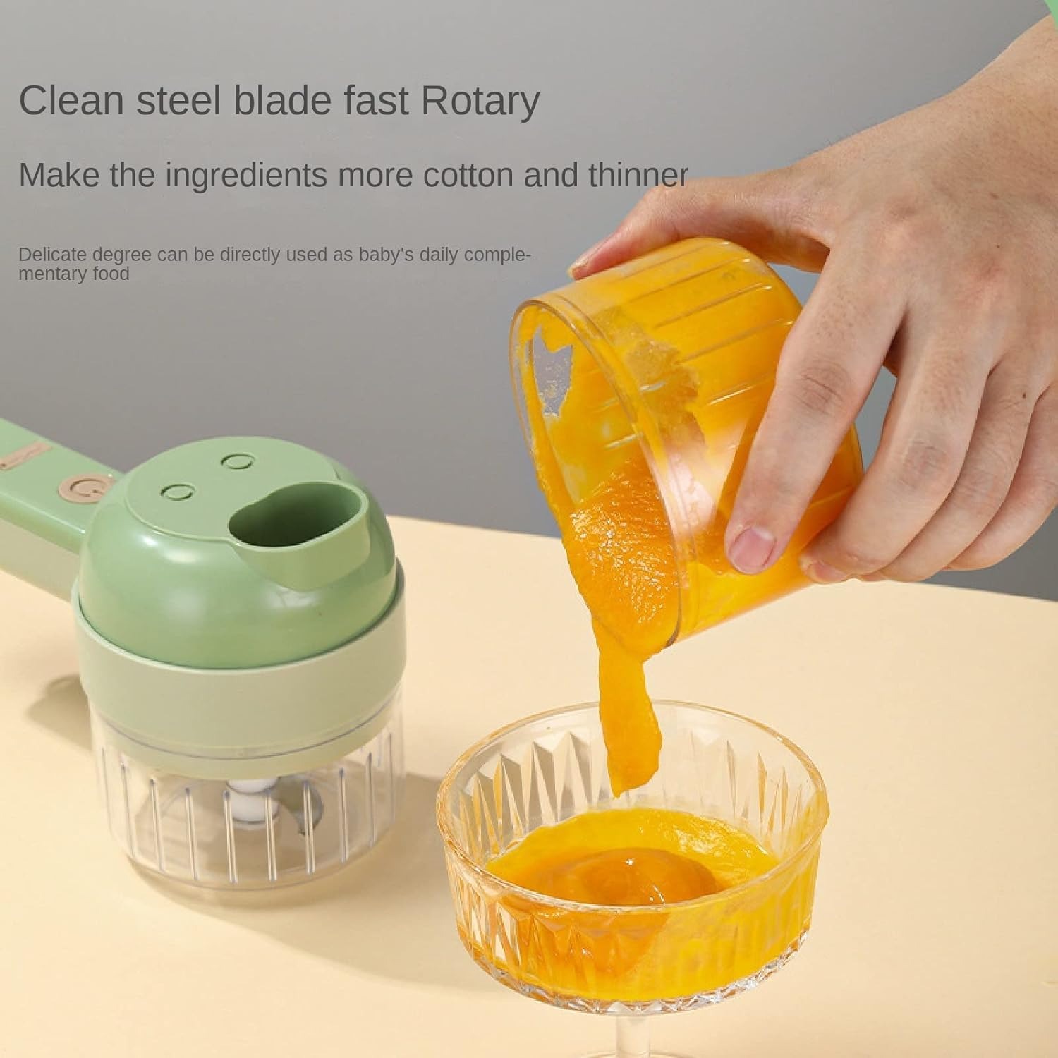 4 in 1自動野菜チョッパーセット、電動ガーリックカッター - Health Wellness Lifestyle のレビューと価格
