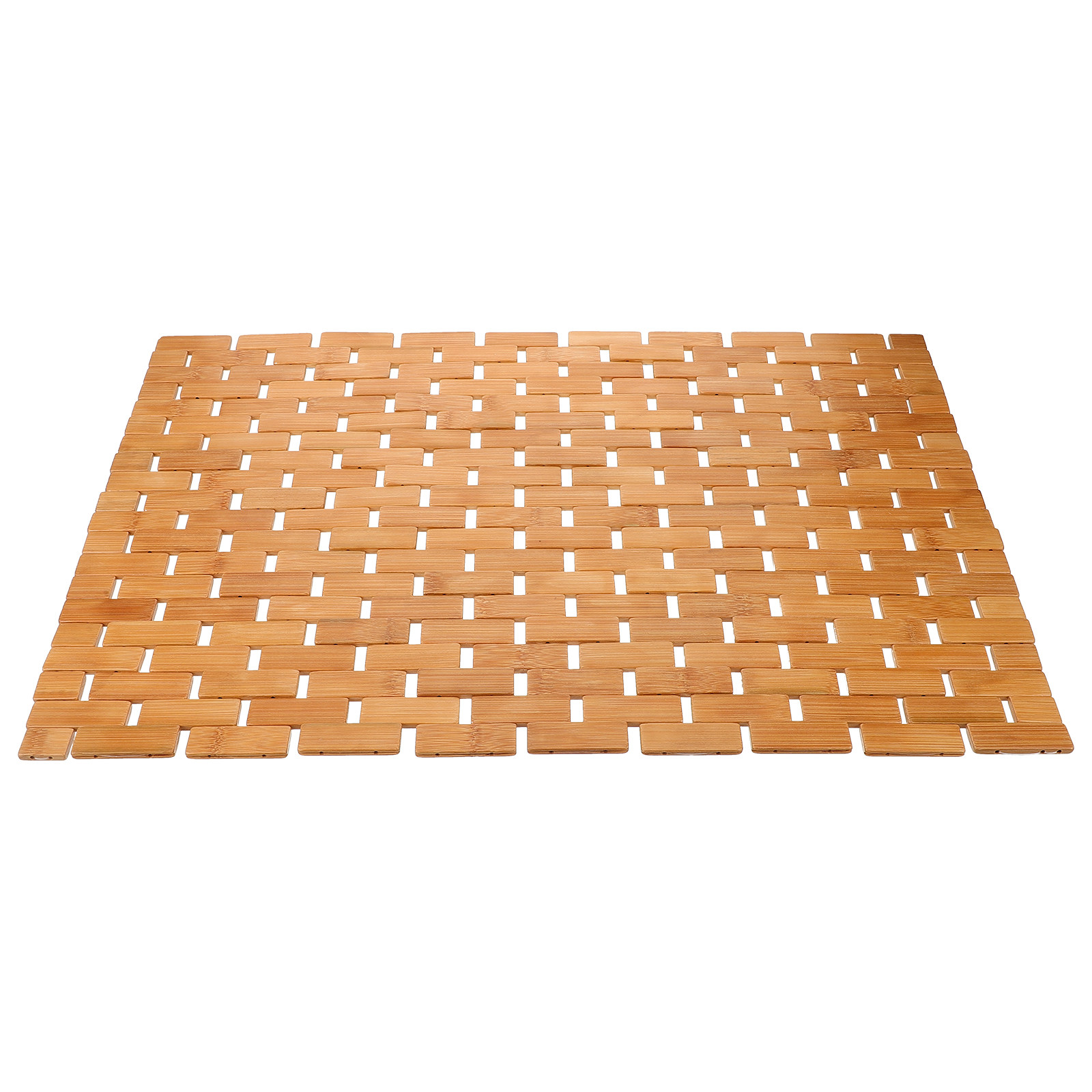 竹製のシャワーマット。滑り止め加工が施されており、浴槽や浴室 - Bamboo Bath Mat のレビューと価格