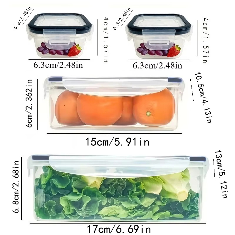 8個セットには、4つの容器と4つの蓋が含まれています。気密食 - Health Wellness Lifestyle のレビューと価格