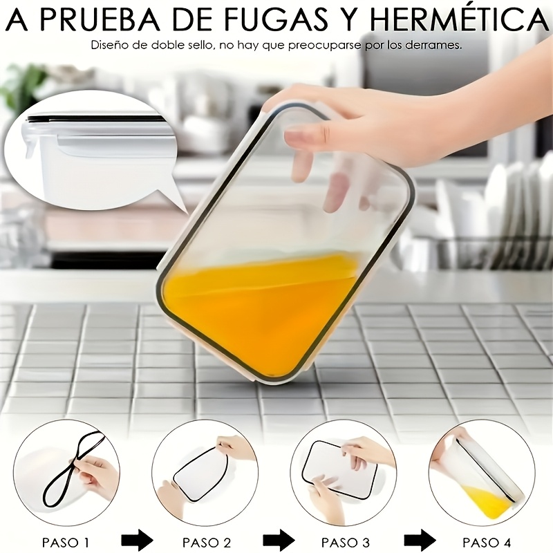 8個セットには、4つの容器と4つの蓋が含まれています。気密食 - Health Wellness Lifestyle のレビューと価格