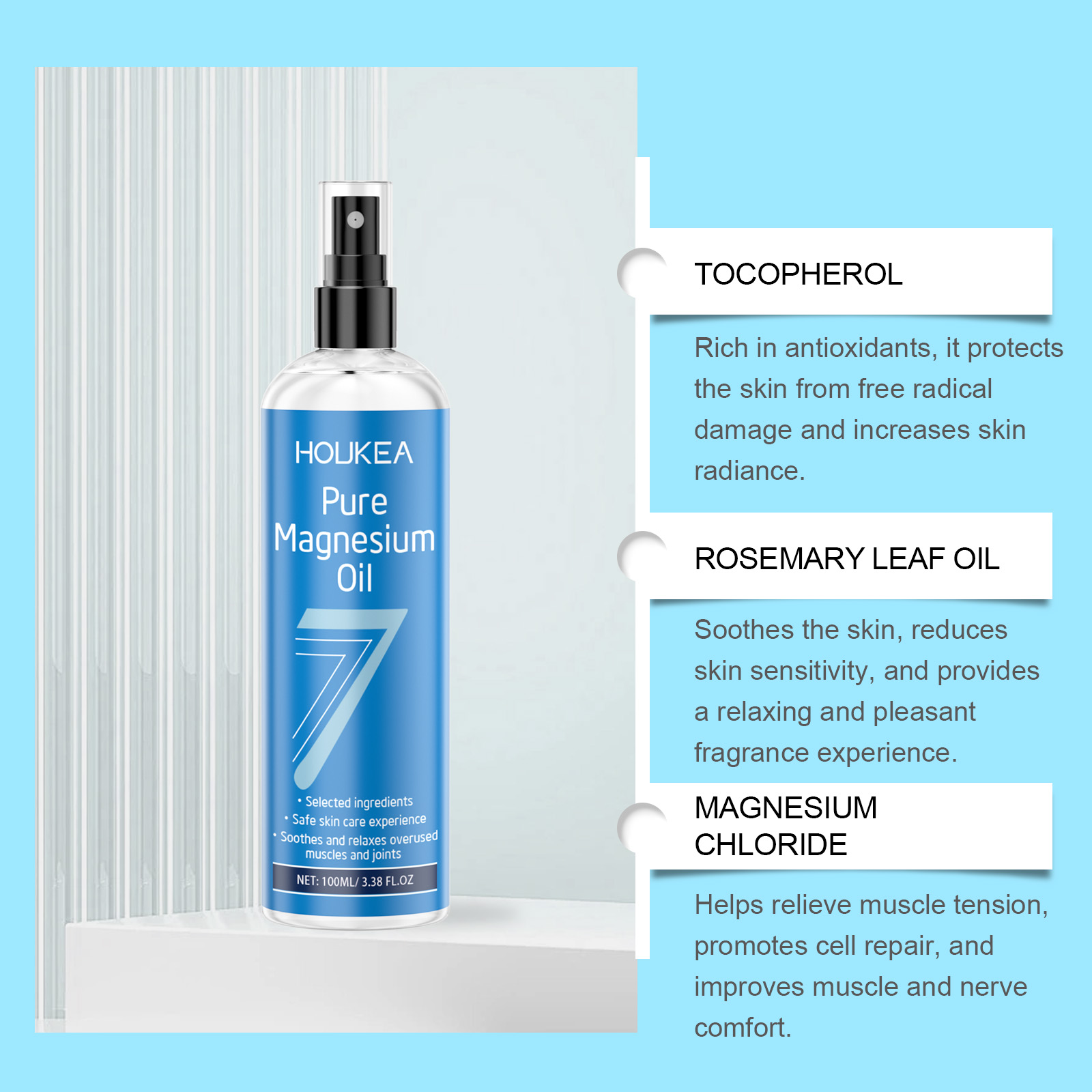 純マグネシウムオイルスプレー。フット＆ボディケア用。肌のざら - Bath Salts Magnesium のレビューと価格