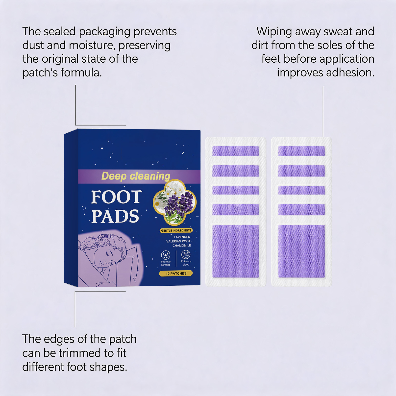 ディープスリープフットパッチ 乾燥して荒れた足裏の肌を改善  - Detox Foot Patch のレビューと価格